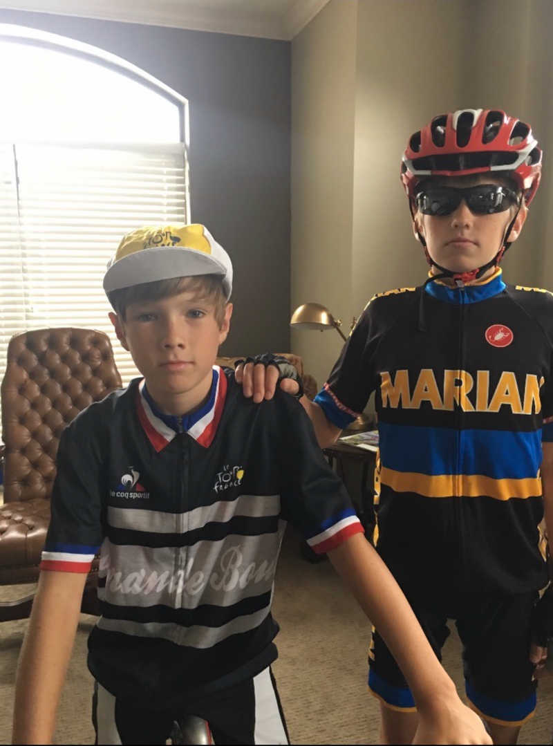 Young cyclists dreaming